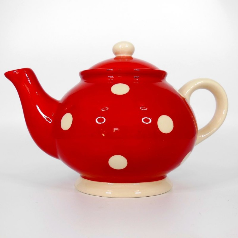 Théière rouge pois blanc Théière rouge pois blanc